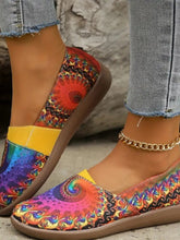 Chaussures Basses Décontractées à Tête Ronde Colorées pour Femme